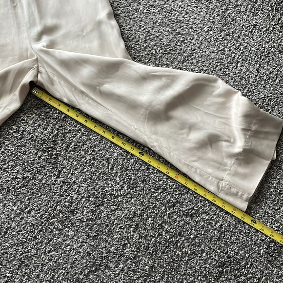 Marine Layer Katy Jumpsuit Womens M Cream Tan Wide Leg Minimalist Beach Boho - Picture 11 of 16